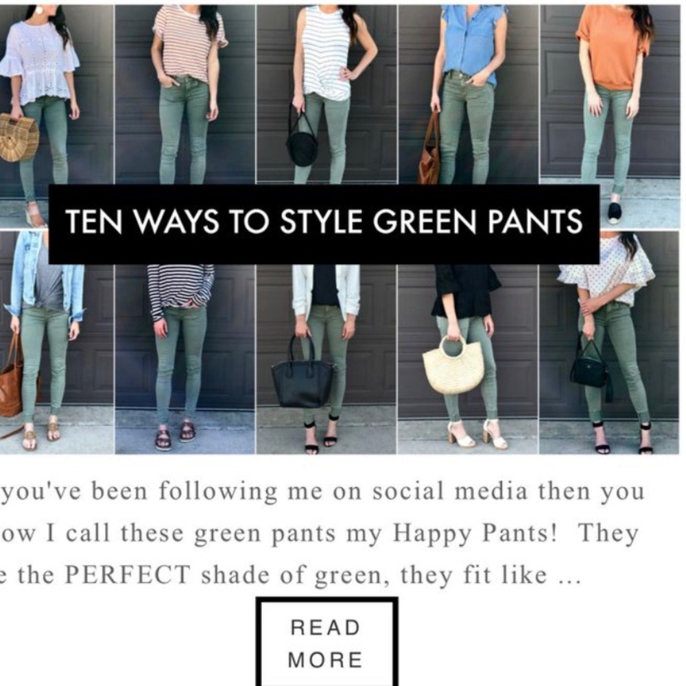 Cabi Olive Green Chino Track Pants Gem